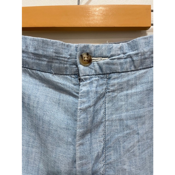 Polo Ralph Lauren Blue Lightweight Cotton Classic Fit Chambray Mens Shorts 38 - Picture 4 of 11